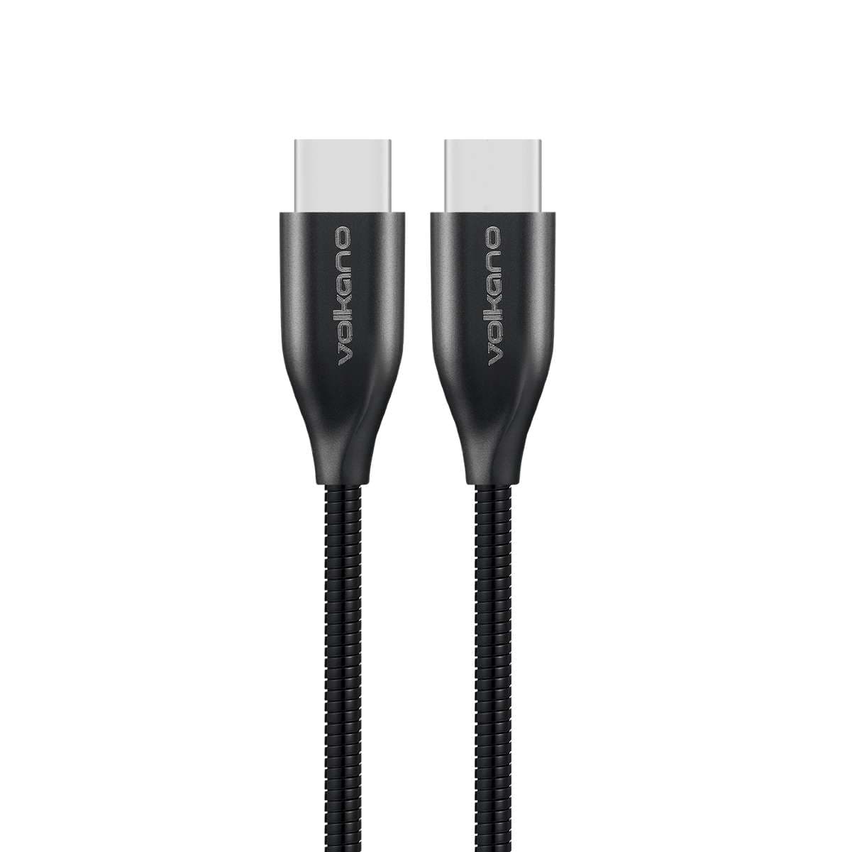 Cable Iron Series Redondeado Metalico Type-C toType-C Cable 1.8m – Negro