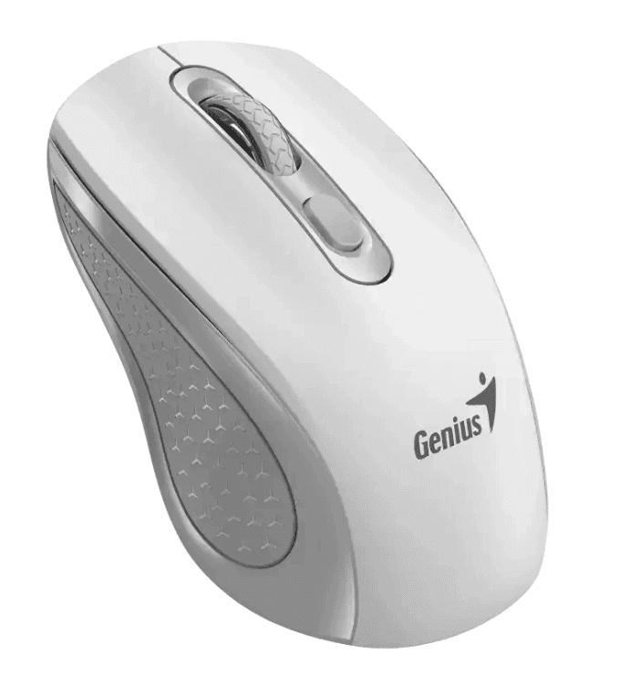 Mouse Inalambrico Genius White Grey