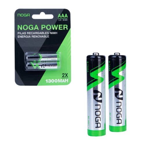 PILAS RECARGABLES AAA NOGA 1300MAH BLISTER X2