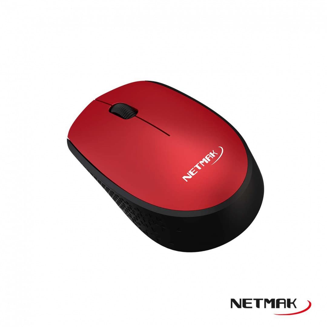 MOUSE NETMAK WS NM-M680 ROJO INALAMBRICO