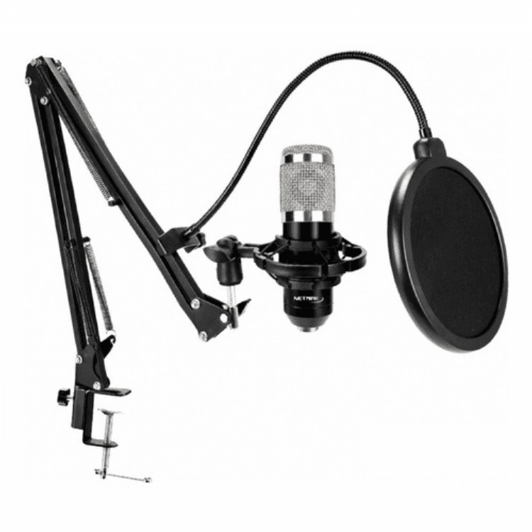 Set Streaming Microfono + Brazo Articulado Netmak