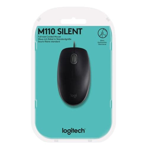 Mouse Logitech USB M110 Silent Negro