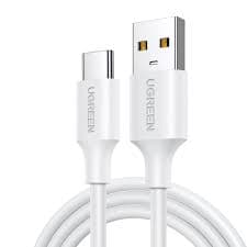Cable Usb a Usb-C 1m Niquelado Blanco Ugreen 