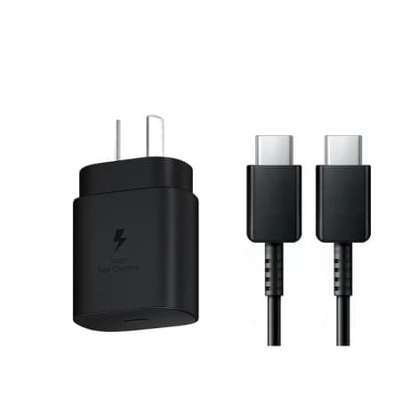 Cargador USB a USB-C 220V Carga Rapida 25w C/Cable C-C Kolke Negro