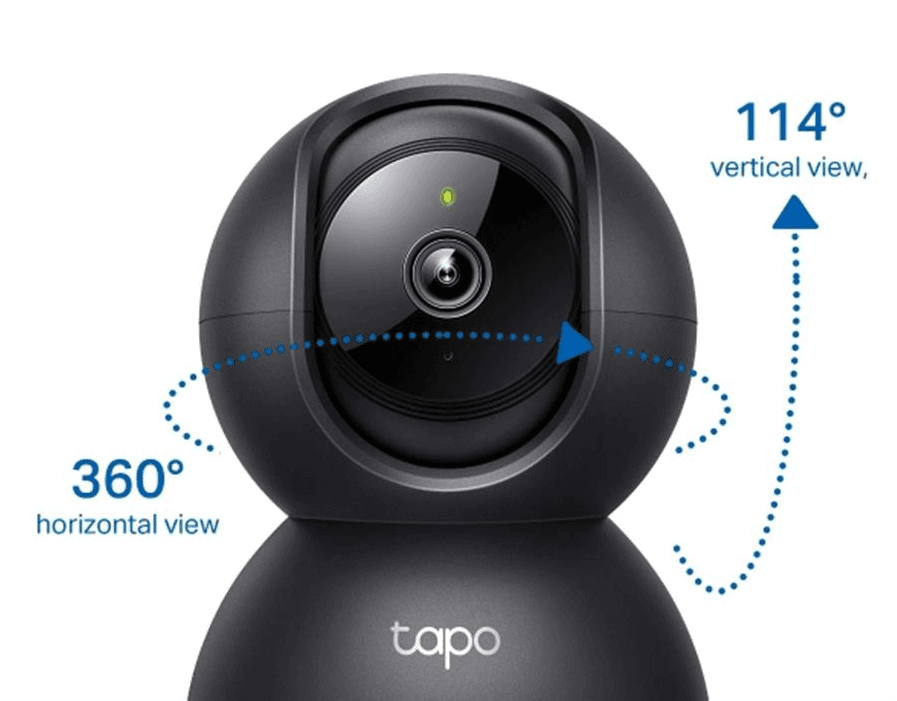 Camara IP Full HD TP-Link Tapo C201 Motorizada Negra