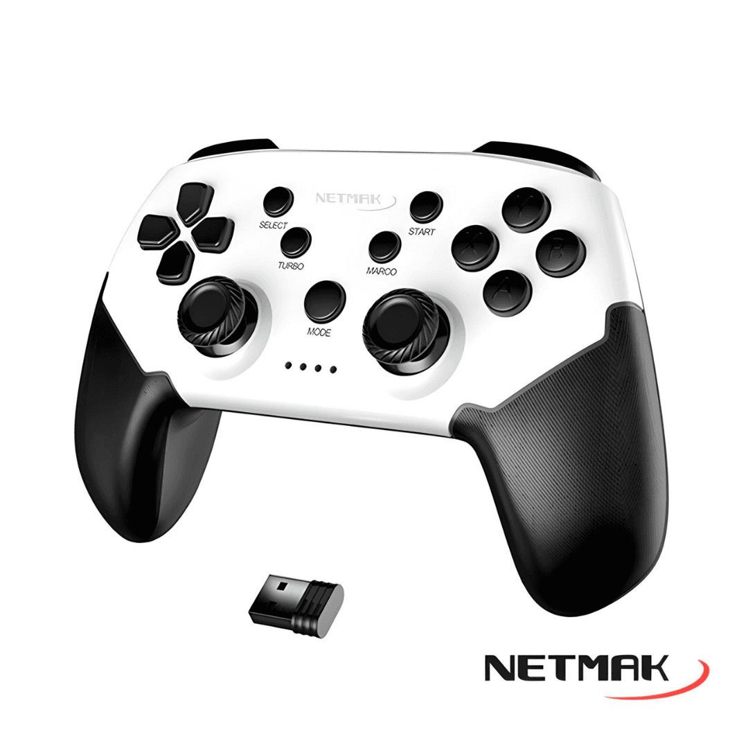 Joystick NETMAK PC/N-SWITCH/PS3/ANDROID 4 en 1 Inalambrico 