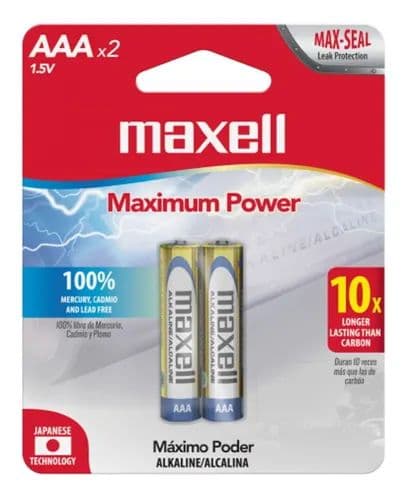 Pila Alcalina AAA Maxell x 2