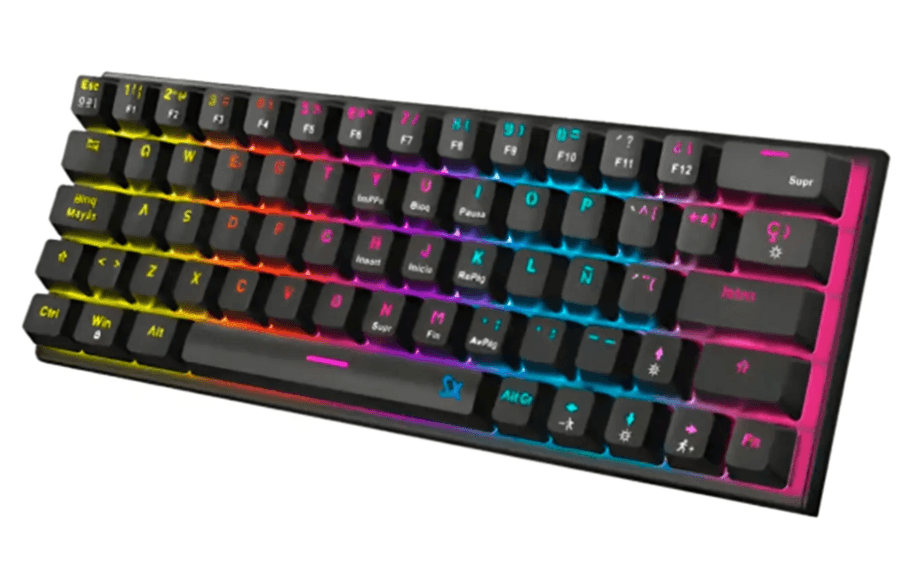 Teclado Gamer Mecanico USB Solarmax negro/blanco