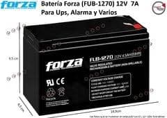 Bateria 12V 7A Para Ups y Alarma Forza (FUB-1270)