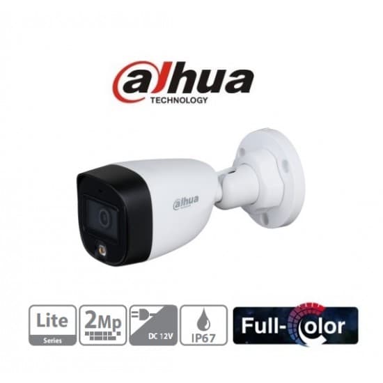 Camara CCTV 2.8 Mm Bullet Full Color 2MP Dahua (DH-HAC-HFW1209CP-LED-0280B-S2)