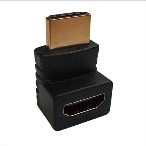 Adaptador HDMI Hembra a HDMI Macho Codo 90°