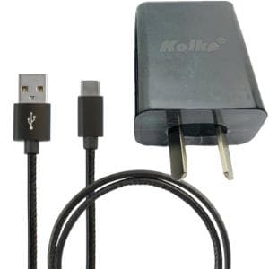 Cargador 220V a 1 Usb Kolke Negro Con Cable USB C
