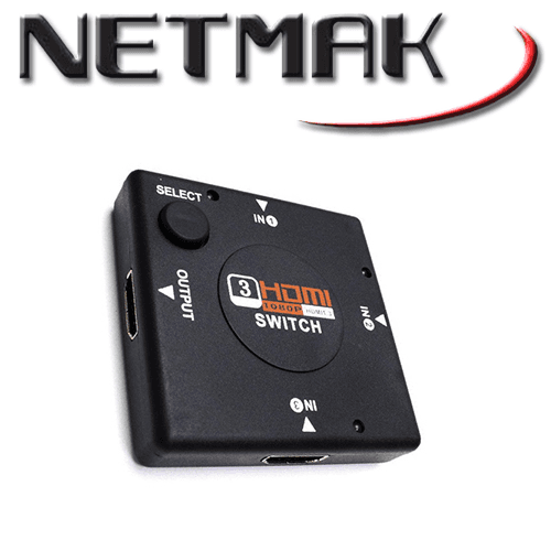 Switch HDMI 3 In x 1 Out Netmak (NM-HD3)