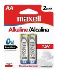 Pila Alcalina AA Maxell x 2
