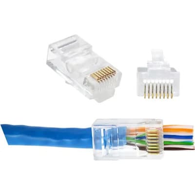 CONECTOR FICHA RJ-45 GLC CAT5 CRIMPEADO PASANTE RAPIDO