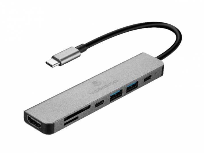 Adaptador Volkano Expand series 7-in-1 Type-C Hub