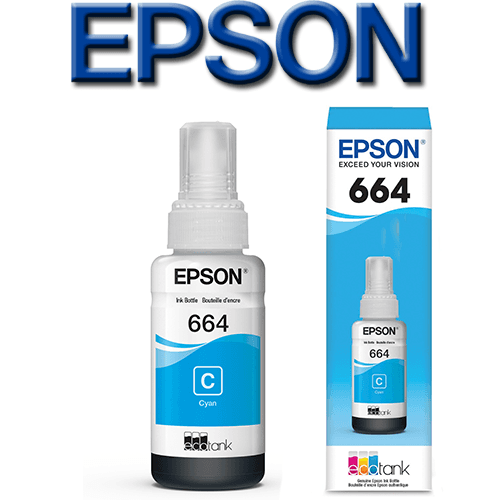 Botella EPSON 664 x 70mlL200 L210 L355 Cyan