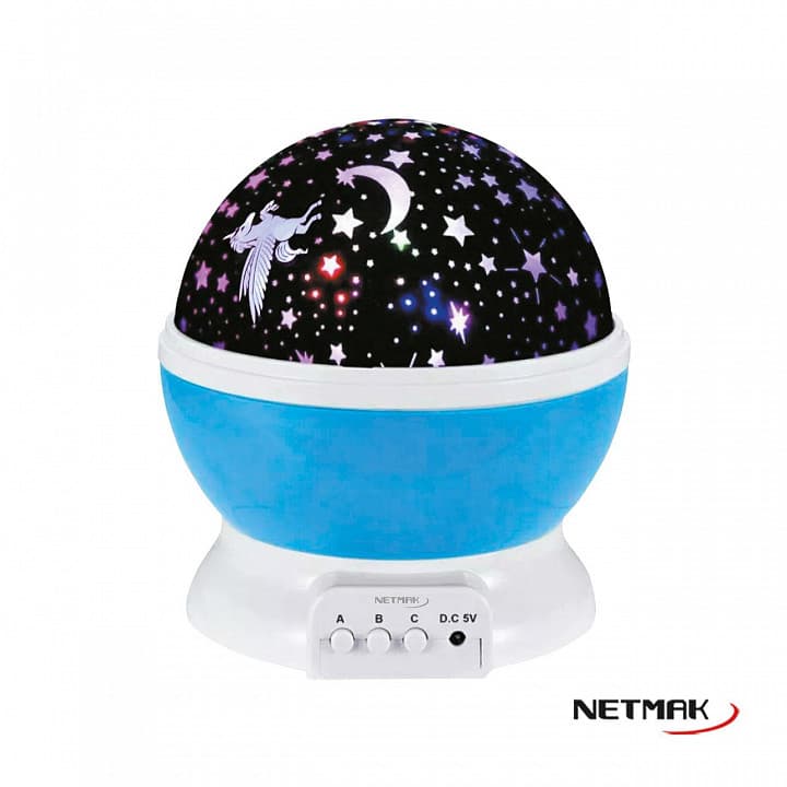 Bola de Luz Giratoria Unicornios Netmak (NM-503)