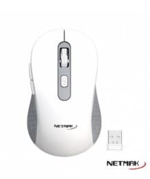 Mouse Inalambrico 2.4Ghz+2BT Optimize Netmak (NM-M690-W) Blanco