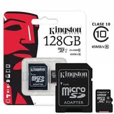 Memoria Micro SD 128 Gb Clase 10 Kingston 100 MB/s (SDCS2/128GB) Canvas Select Plus