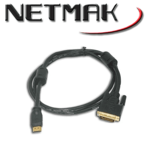 Cable HDMI a DVI-D Netmak 2 Mts (NM-C02)