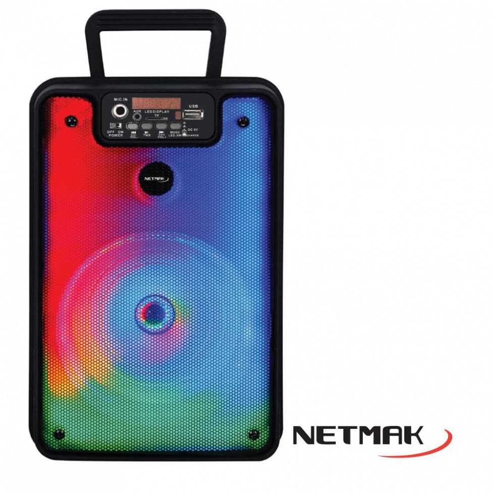 Parlante Bluetooth Karaoke C/Panel Led 6.5" Netmak (NM-FRESH)