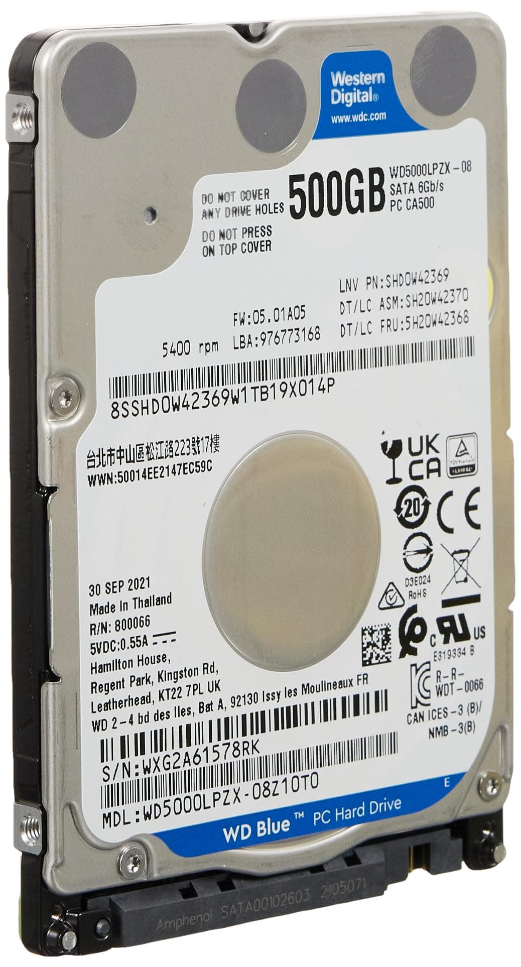 Disco Rigido WD 500 gb para notebook (no ssd)