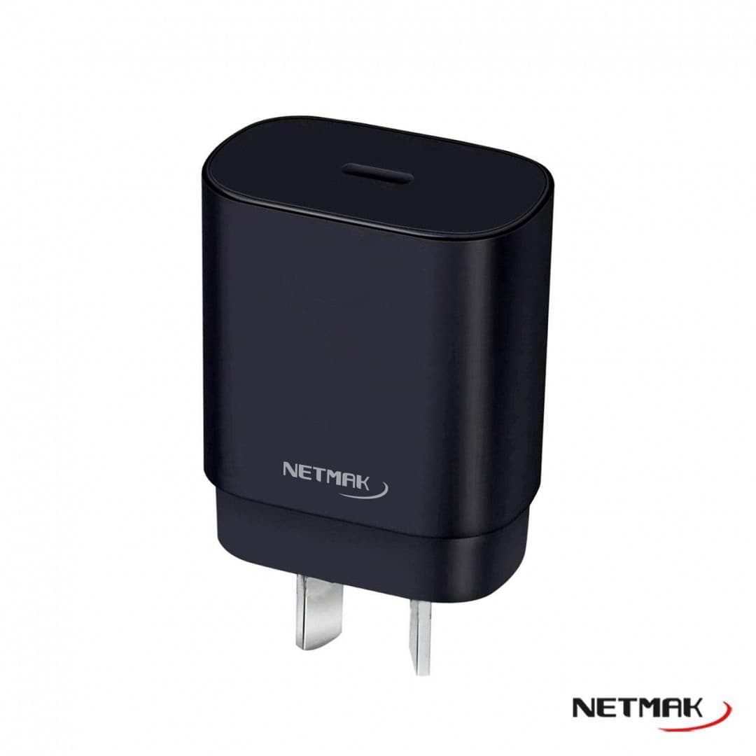 CARGADOR USB TIPO C NETMAK 25W SIN CABLE