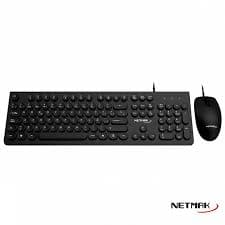 Teclado + Mouse Netmak USB Negro