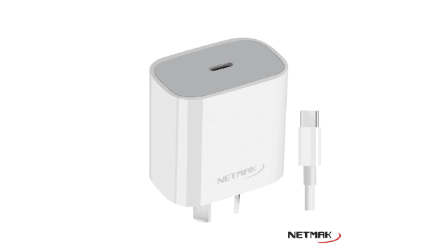 Cargador Usb-C Pd 20w con Cable Tipo-C Netmak 