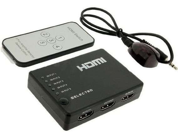 Switch HDMI 4K 5 Entradas 1 Salida + Control Remoto Int.Co (SW-2205HD)