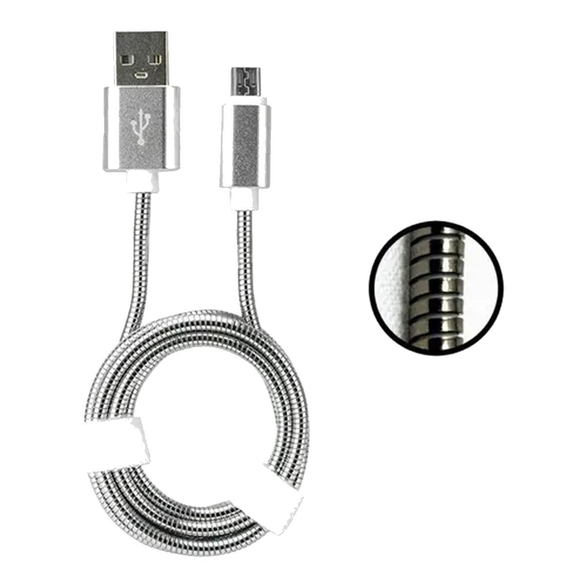 Cable USB a Micro USB 1 Mt. Metalico Int.Co (09-083B)