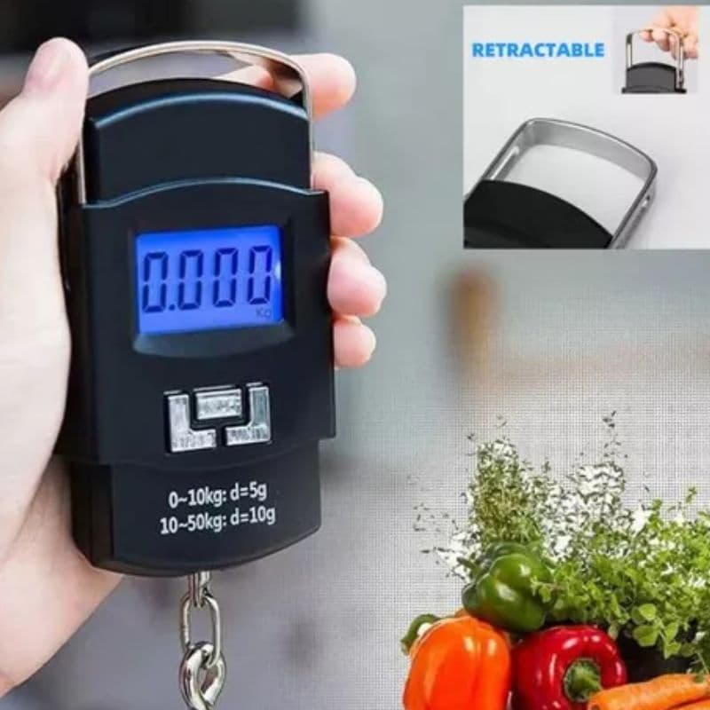 Balanza Digital Gancho De Equipaje 50kg Para Viajeros