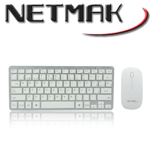 Teclado + Mouse Inalambrico Netmak Colores