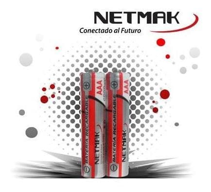 Pila Recargable X2 AAA 1100mAh 1.2v Netmak